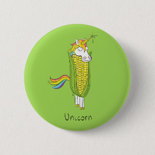 Unicorn Funny Corn Button Pin