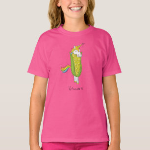 Unicorn Funny Corn Kid's Girl's T-Shirt