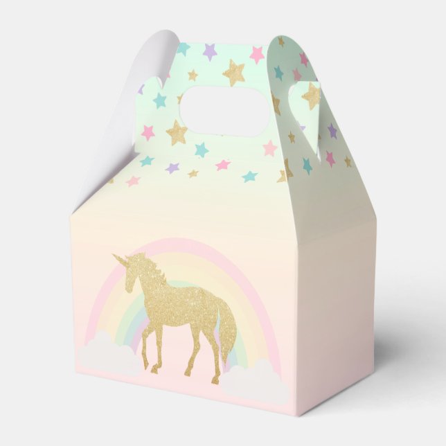 Unicorn Gable Favour Box (Back Side)