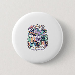 Unicorn Galactic Daydreamer Kawaii Sticker and Shi 2 Inch Round Button