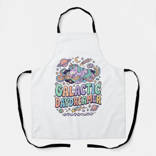 Unicorn Galactic Daydreamer Kawaii Sticker and Shi Apron