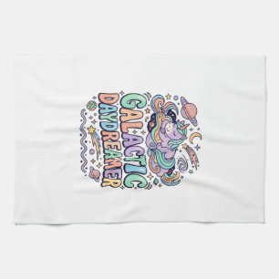 Unicorn Galactic Daydreamer Kawaii Sticker and Shi Kitchen Towel