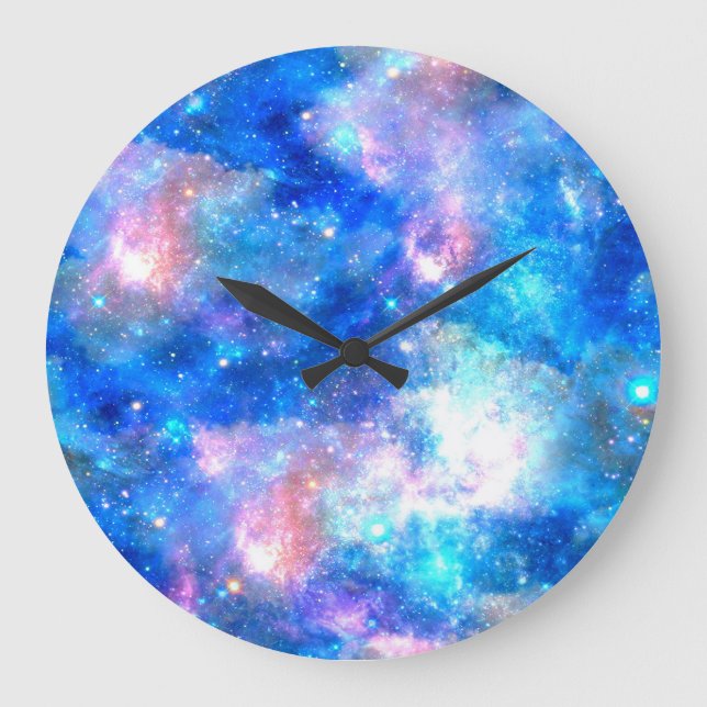 Unicorn Galaxy Night Sky Print Large Clock (Front)
