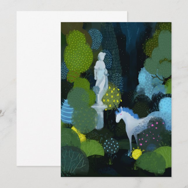 Unicorn Garden Invitation (Front/Back)