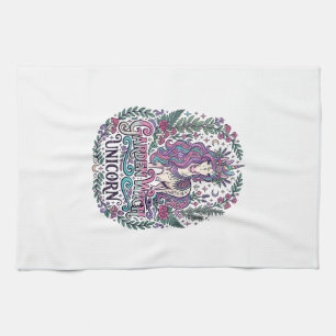 Unicorn Garden Witch Unicorn Colourful Apparel Gra Kitchen Towel