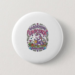 Unicorn Gardening Unicorn Commercial Cute Gift Des 2 Inch Round Button