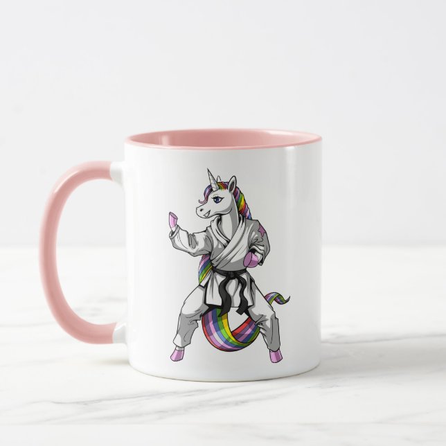 Unicorn Girl Karate Ninja Mug (Left)