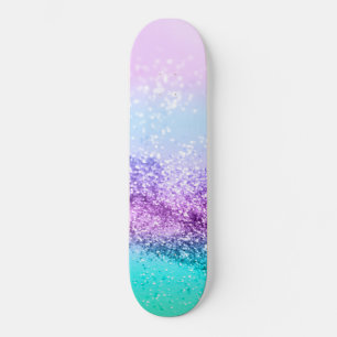 Unicorn Girls Glitter #14 #shiny #decor #art Skateboard