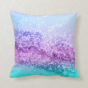 Unicorn Girls Glitter #14 #shiny #decor #art Throw Pillow