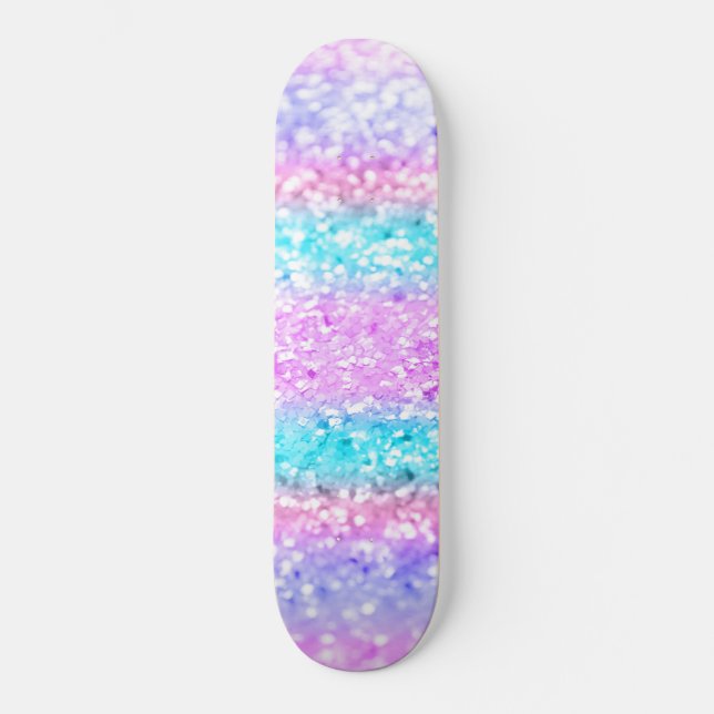 Unicorn Girls Glitter #15 #shiny Skateboard (Front)