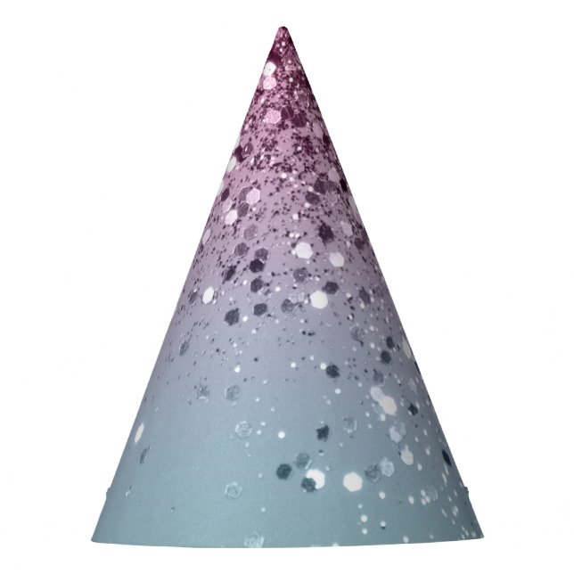 Unicorn Girls Glitter #6 #shiny #pastel Party Hat (Front)