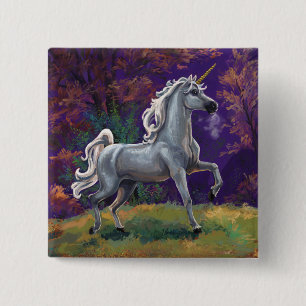 Unicorn Glade 2 Inch Square Button
