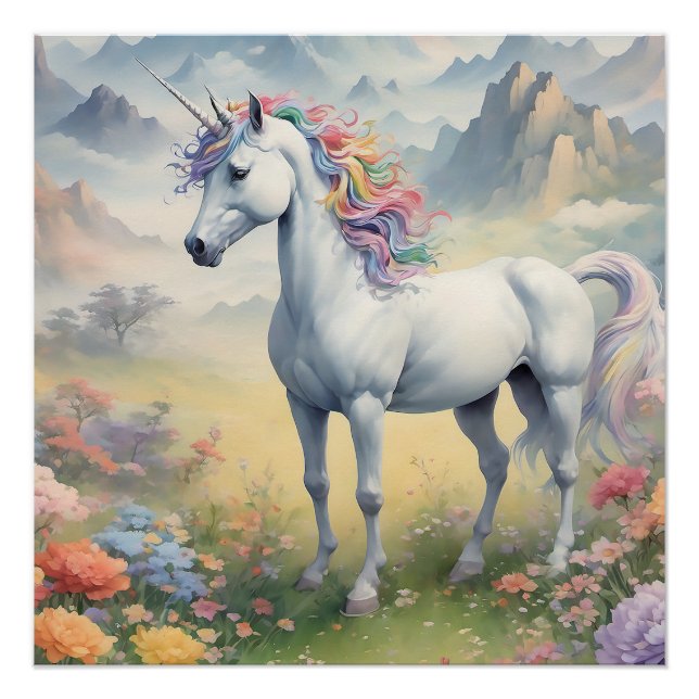 Unicorn Glassy Poster (Front)