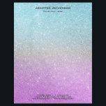 Unicorn glitter Letterhead<br><div class="desc">Unicorn glitter Letterhead</div>