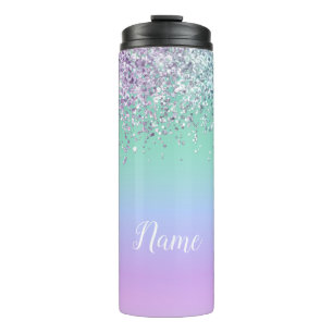 Unicorn Glitter Thermal Personalized Tumbler