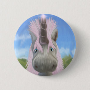 Unicorn glow 2 inch round button