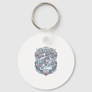 Unicorn Goal Getter Retro Style Graphic Tee Design Keychain