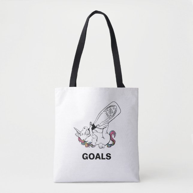 Unicorn Goals Tote Bag (Front)