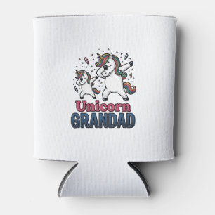 Unicorn Grandad Vintage Engraving Shirt Design_1 Can Cooler