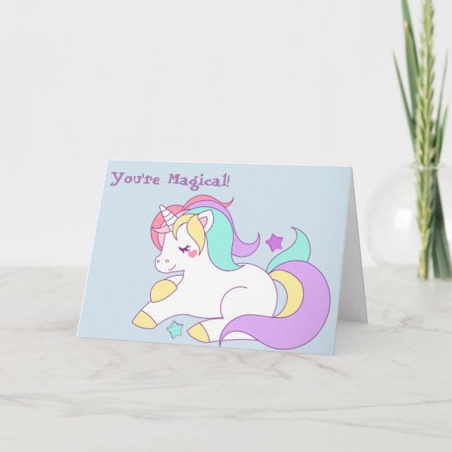 Unicorn greeting card (Front)
