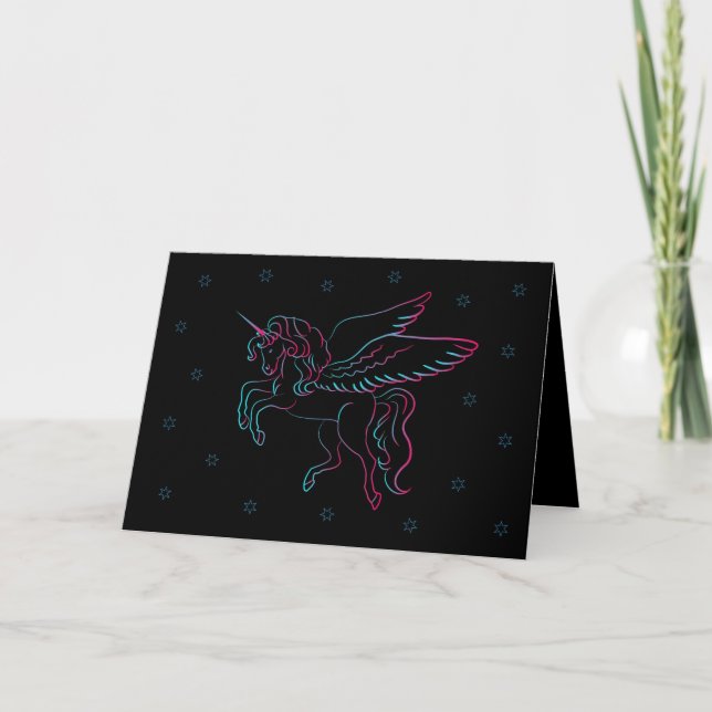 unicorn greetings card (Front)