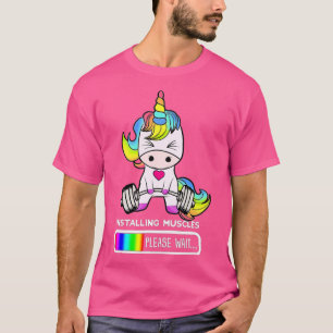 Unicorn Gym  Installing Muscles Unicorn Weightlift T-Shirt