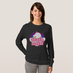 Unicorn hail satan death metal rainbow T-Shirt