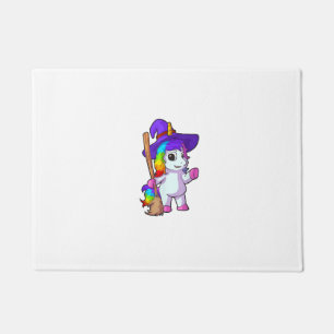 Unicorn Halloween Shirt for Girls Witch Costume fo Doormat