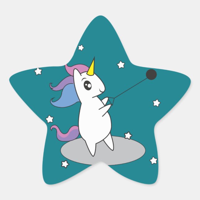 Unicorn Hammer Throw Stickers (Front)