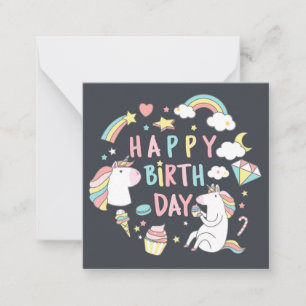 Unicorn Happy Birthday Card