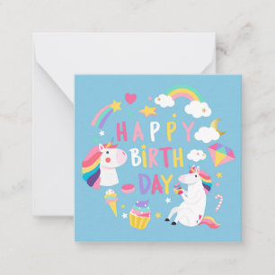 Unicorn Happy Birthday Card