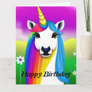 Unicorn  Happy Birthday  Card
