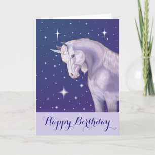 Unicorn happy birthday card