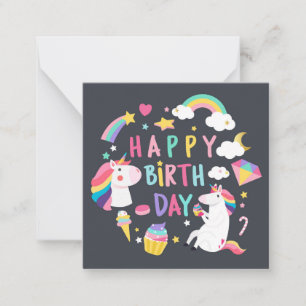 Unicorn Happy Birthday Card