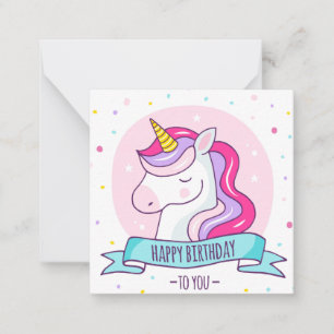 Unicorn Happy Birthday Card