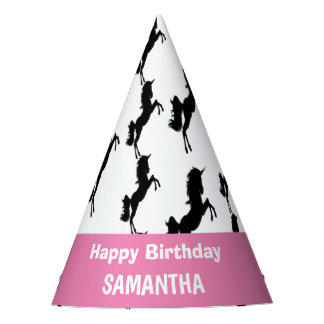 Unicorn Happy Birthday Pink Party Hat