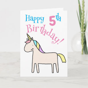 Unicorn - Happy Birthday Thank You Card