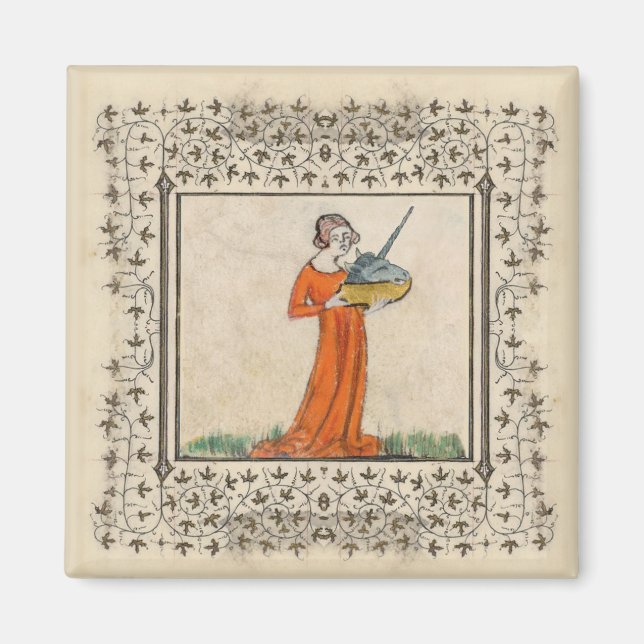 Unicorn Head Customizable Magnet (Front)