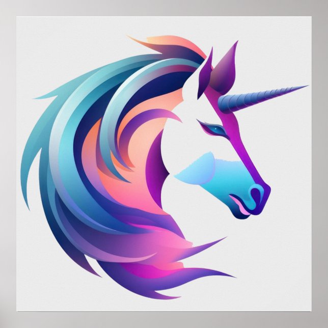 Unicorn Head  Poster (Front)