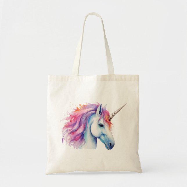 Unicorn Head  Tote Bag (Front)
