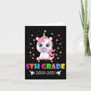 Unicorn Hello 5th Grade 2020 Quarantine Back To Sc Card