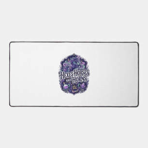 Unicorn Hexes Horses and Horns POD Ready POD Artwo Desk Mat