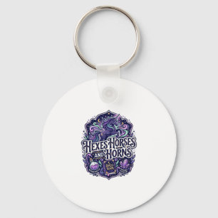 Unicorn Hexes Horses and Horns POD Ready POD Artwo Keychain