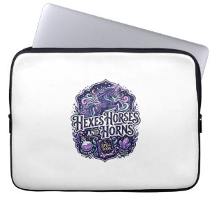 Unicorn Hexes Horses and Horns POD Ready POD Artwo Laptop Sleeve