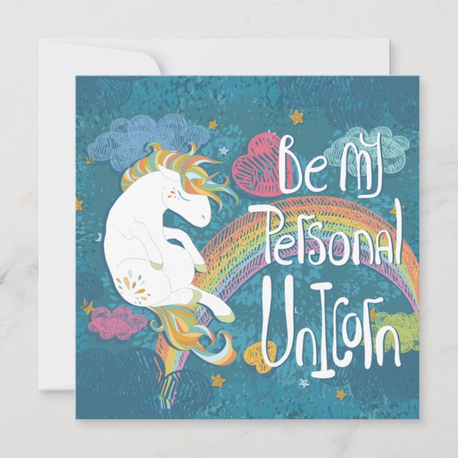 Unicorn Holiday Card (Front)