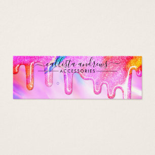 Unicorn Holographic Glitter Drips Earring Display