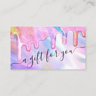 Unicorn Holographic Glitter Drips Gift Certificate