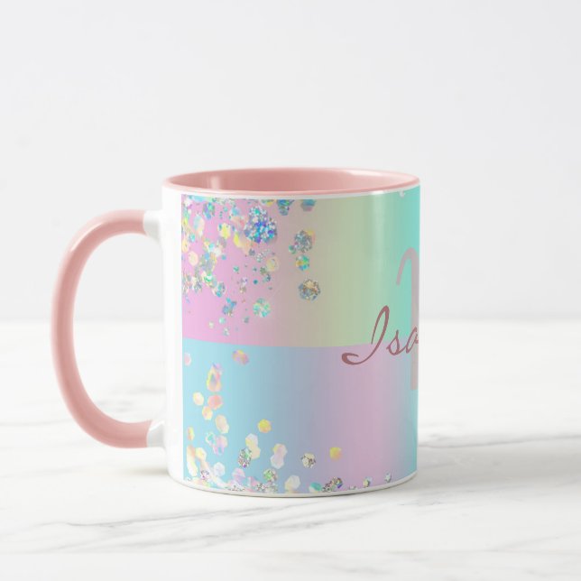Unicorn Holographic Glitter Mug (Left)