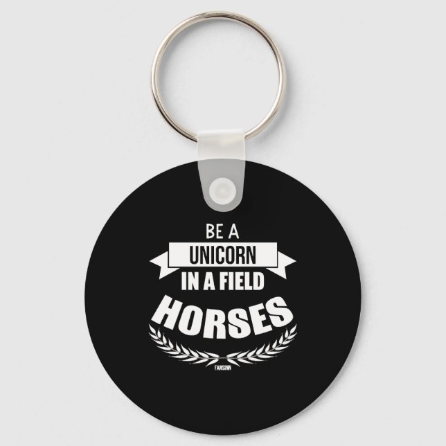 Unicorn horse mythical creatures Pony Unicorn      Keychain (Front)
