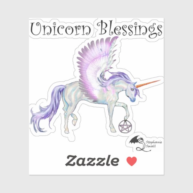 Unicorn Horse Pony Equine Blessing Pegasus wings (Sheet)
